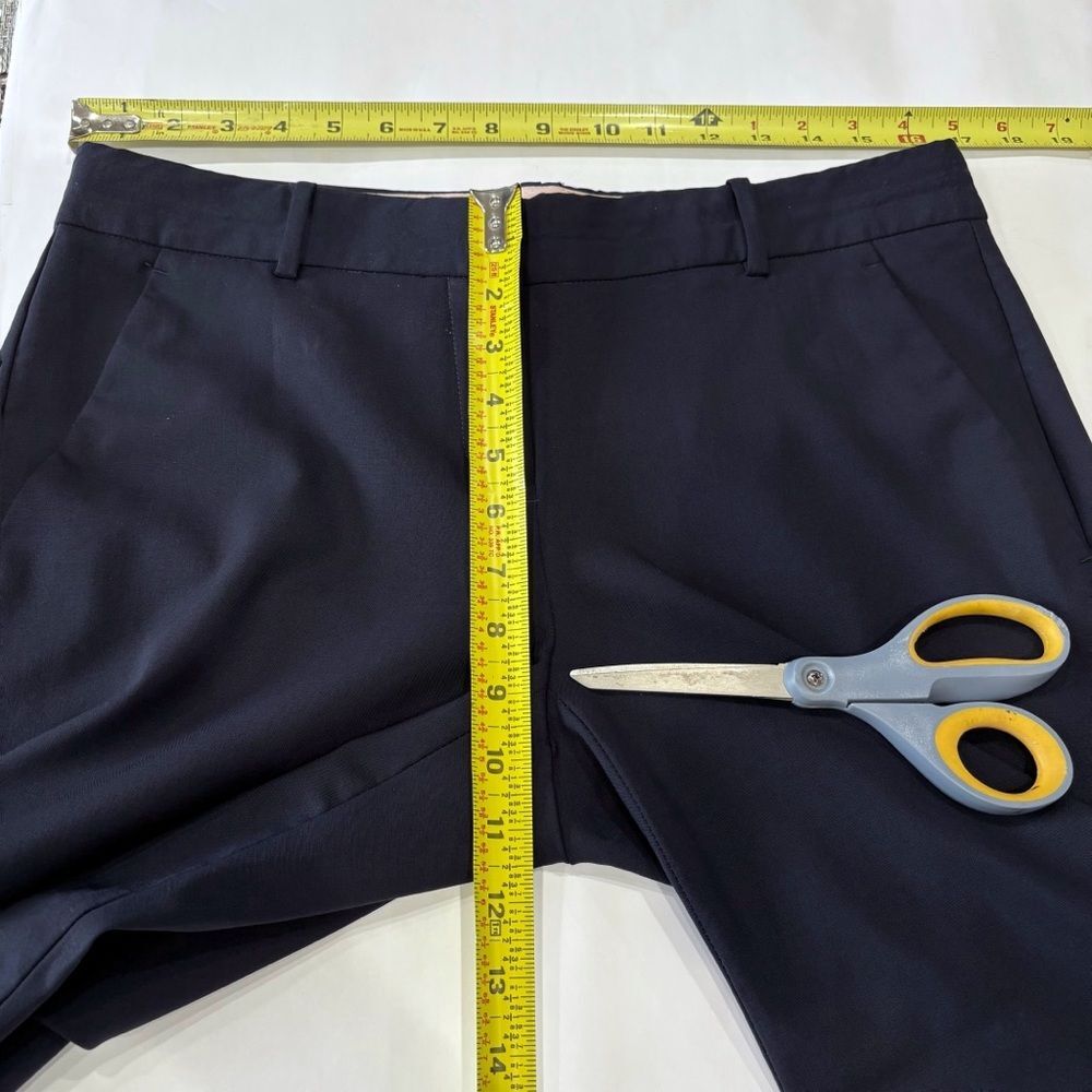 Theory Women Navy Dress Pants Size 10 Tailored Straight Office Minimalist - Picture 5 of 7